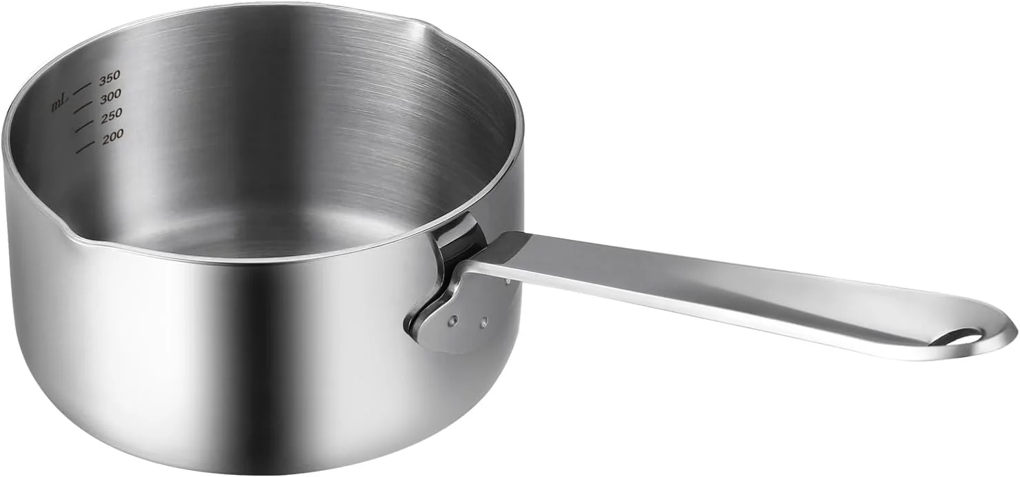 شیرجوش 350 میلی لیتری استیل 316 با دو لبه ریزش