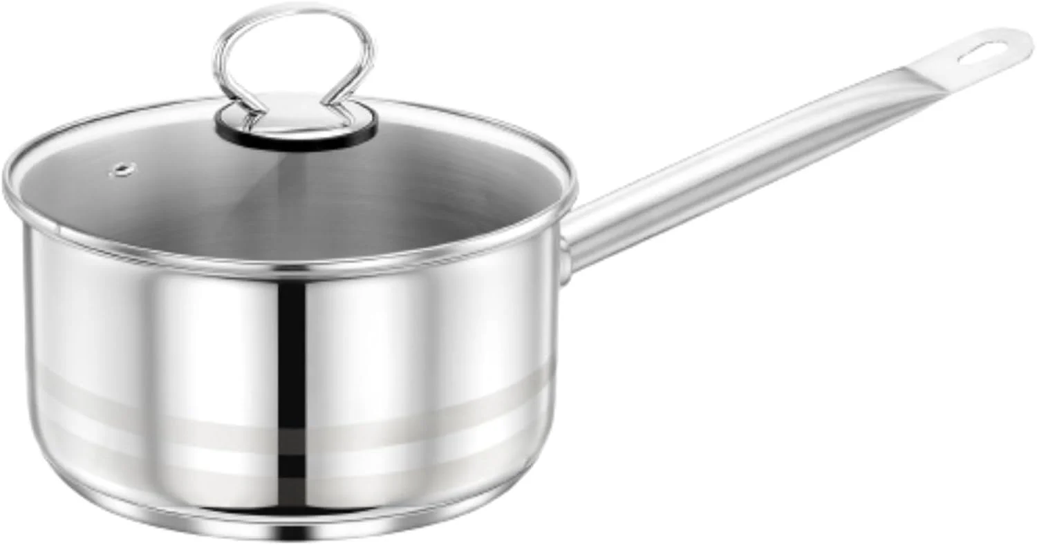 قابلمه سس استیل پرستیژ ۱۴ سانتی‌متری با درب شیشه‌ای | PR81137