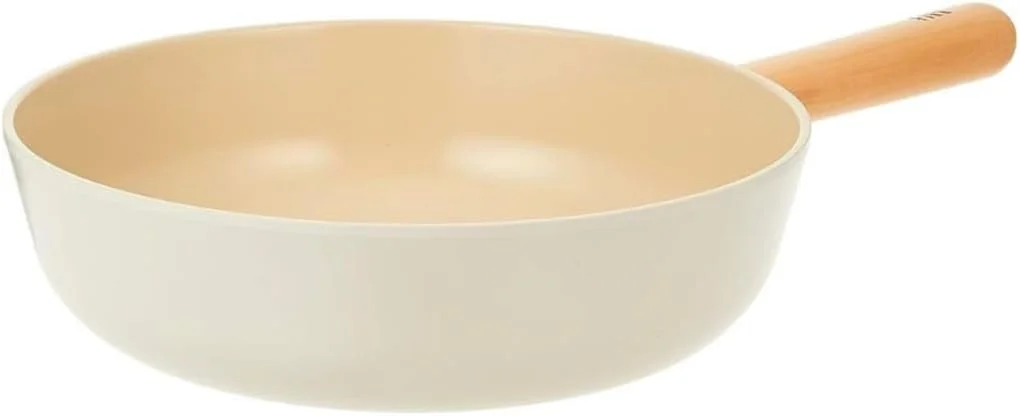 تابه نچسب القایی نیوفلم فیکا، قابلمه و وک، سایزهای 15 تا 28 سانتی متر / ظروف پخت و پز کره ای، مناسب برای خورشت و گریل، 26 سانتی متر، رنگ سفید شیری، مدل EK-FA-W26، فیکا