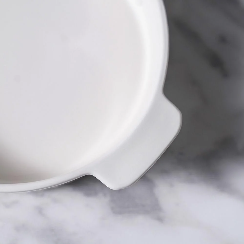 ظرف پخت گرد سرامیکی دانوب هوم Serax، 20.1X17.1X4.5 سانتی متر | ظرف پخت سرامیکی | ظروف پخت و پز بادوام و نچسب برای آشپزخانه - سفید