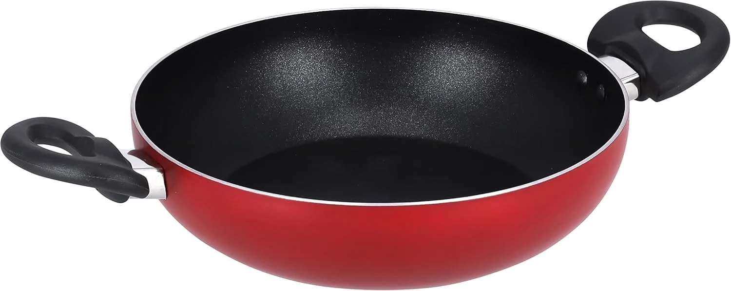 تابه ووک آلومینیومی ۲۴ سانتی متری Delcasa با پوشش نچسب، قابل شستشو در ماشین ظرفشویی و سازگار با اجاق القایی