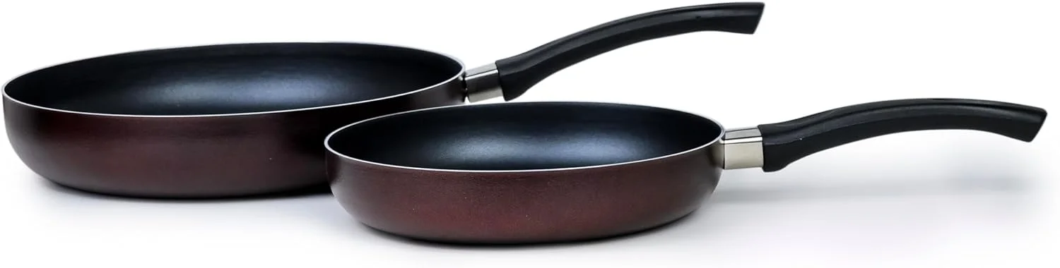 ست دو عددی تابه آلومینیومی Cuisine Art CKB4-2026 Wilson - سایز ۲۰ و ۲۶ سانتی متر، تابه های نچسب مناسب اجاق های القایی با دسته نرم و مقاوم در برابر حرارت