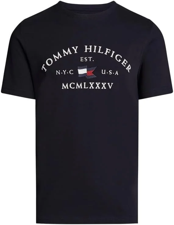 تی شرت آستین کوتاه مردانه تامی هیلفیگر طرح آرک کلاسیک