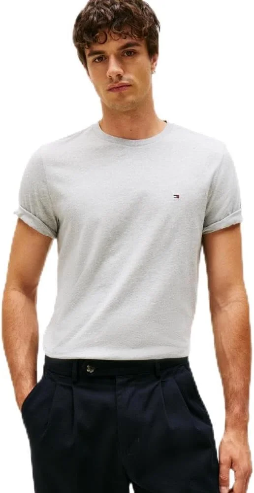 تی شرت مردانه تامی هیلفیگر مدل Essential با فیت معمولی - رنگ آسمان کویری Heather - سایز L