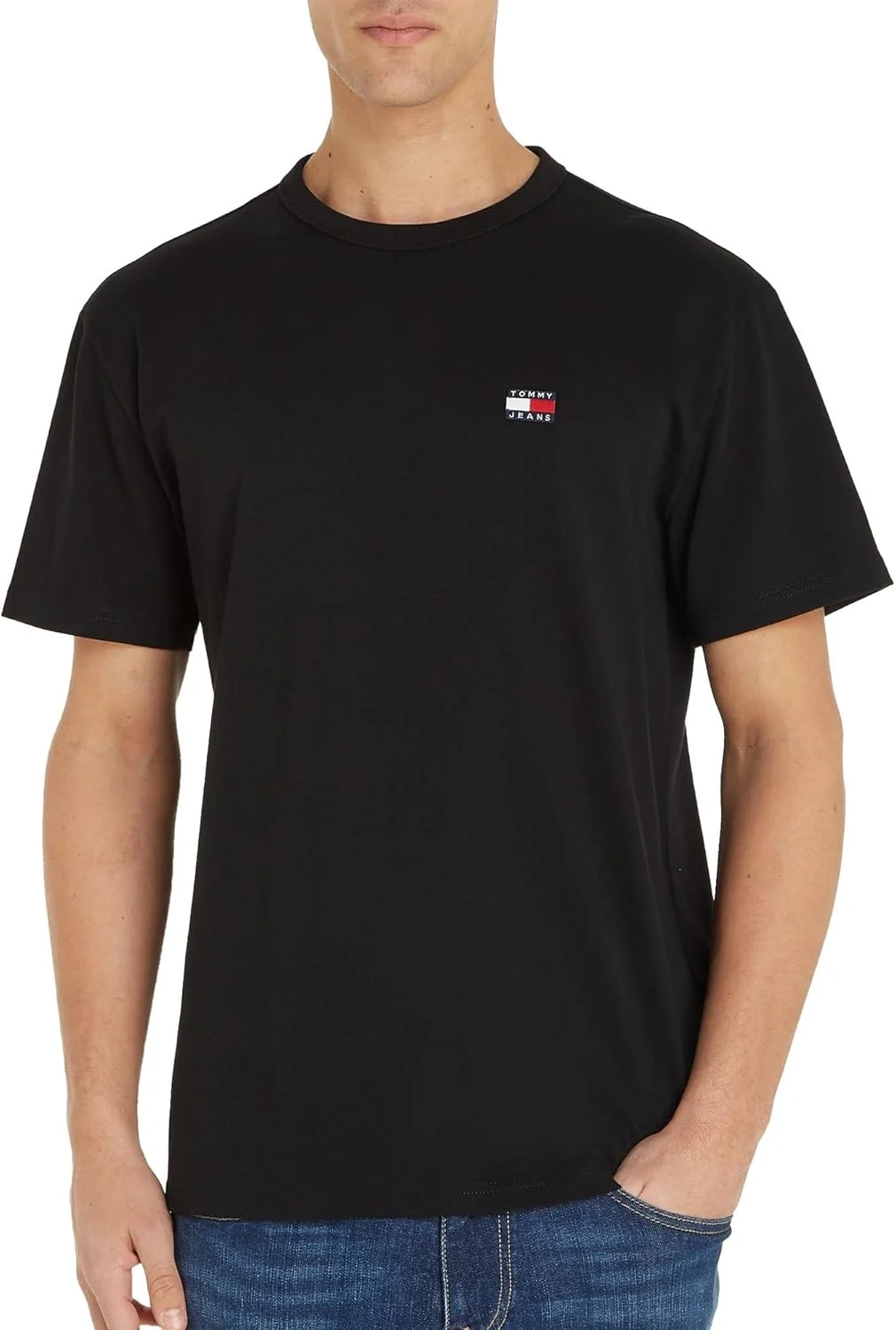 تی شرت بافتنی آستین کوتاه مردانه تامی جینز با نشان تامی