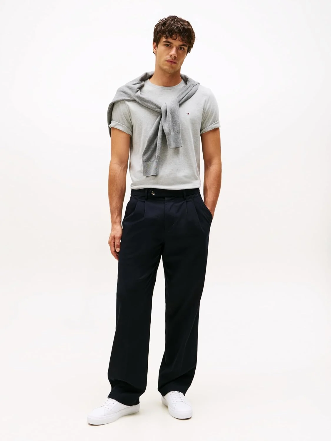 تی شرت مردانه تامی هیلفیگر مدل Essential با فیت معمولی - رنگ آسمان کویری Heather - سایز L تی شرت مردانه تامی هیلفیگر مدل Essential با فیت معمولی - رنگ آسمان کویری Heather - سایز L