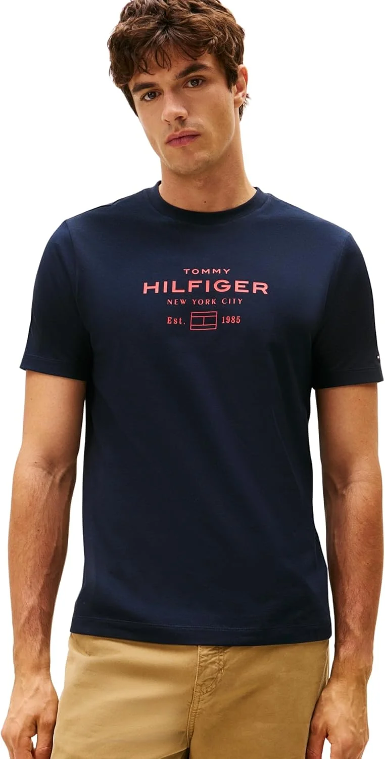 تی شرت مردانه تامی هیلفیگر مدل Hilfiger Stack Graphic Tee Mw0mw40002 آستین کوتاه