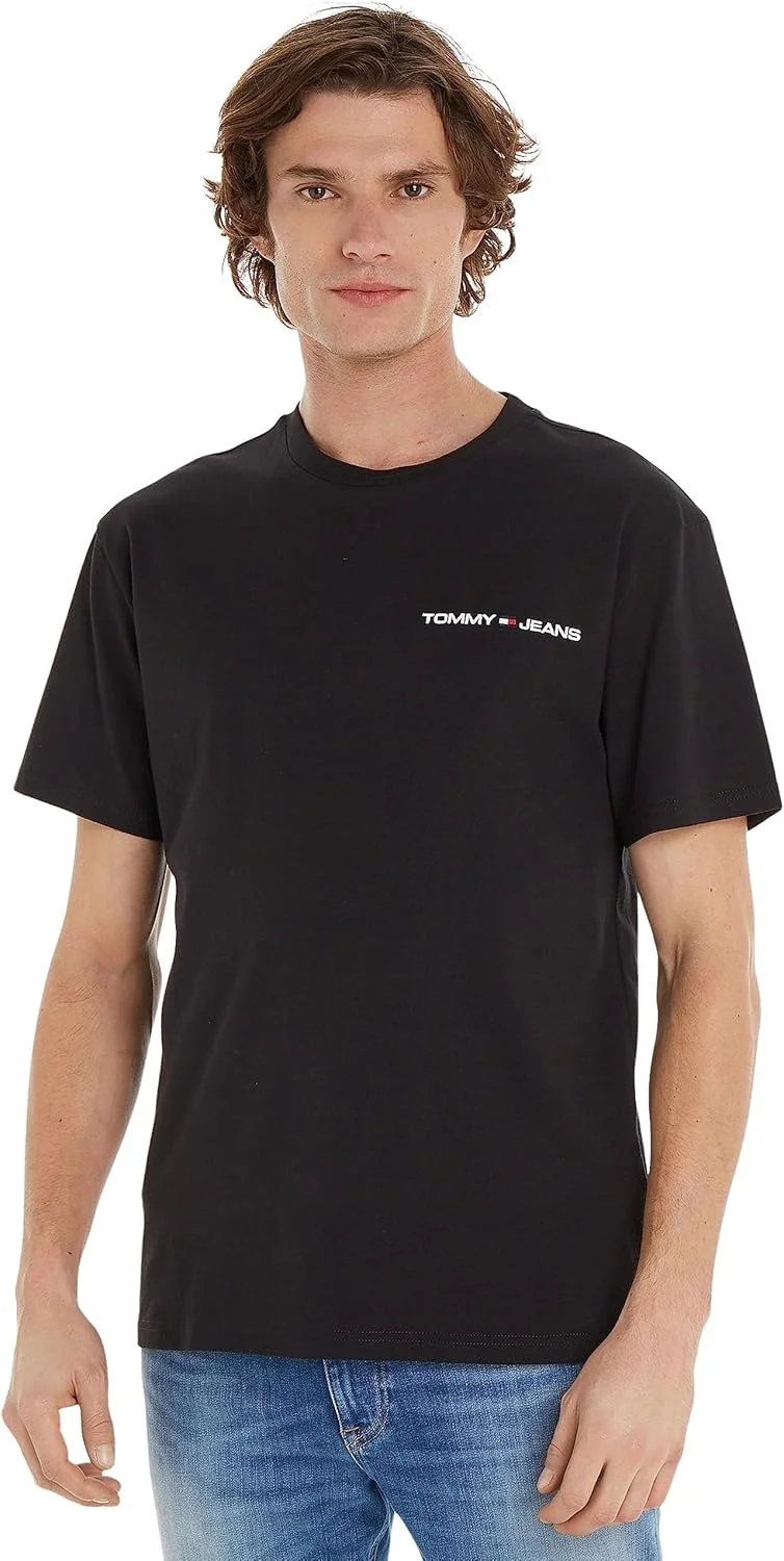 تی شرت بافتنی آستین کوتاه مردانه تامی هیلفیگر مدل CC LINEAR CHEST