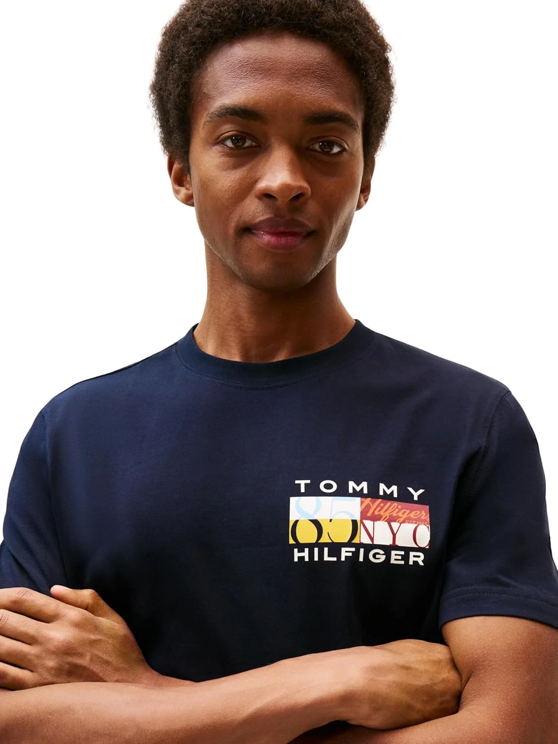 تی شرت آستین کوتاه مردانه تامی هیلفیگر مدل Th Colour Flag Tee Mw0mw40006 تی شرت آستین کوتاه مردانه تامی هیلفیگر مدل Th Colour Flag Tee Mw0mw40006