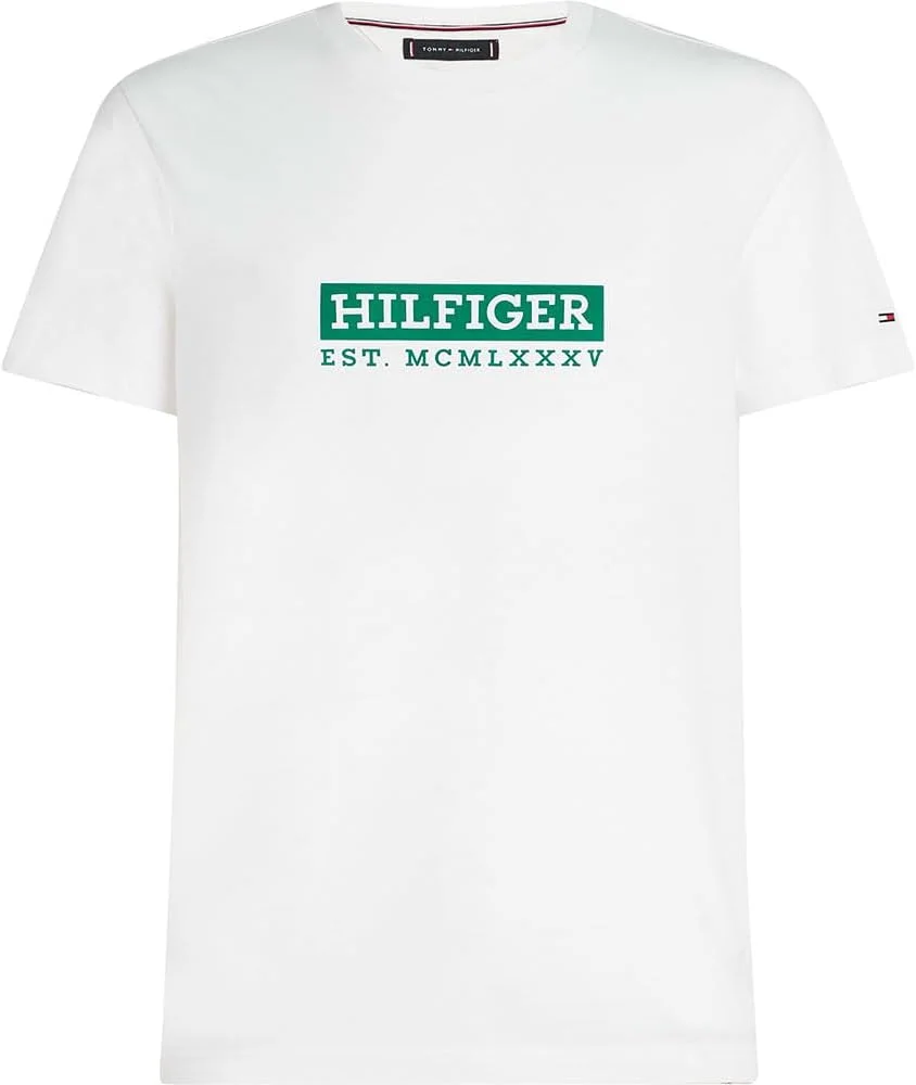 تی شرت مردانه تامی هیلفیگر گرافیکی رنگ به رنگ آستین کوتاه