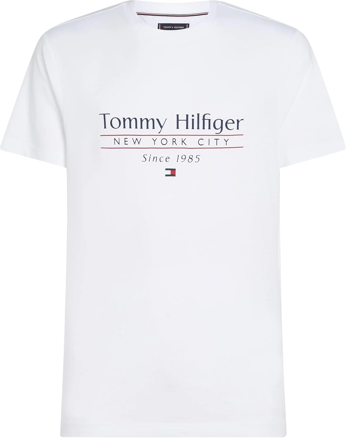 تی شرت آستین کوتاه مردانه TOMMY HILFIGER طرح HILFIGER CENTER STACK، رنگ آسمان کویری، سایز XXL تی شرت آستین کوتاه مردانه TOMMY HILFIGER طرح HILFIGER CENTER STACK، رنگ آسمان کویری، سایز XXL