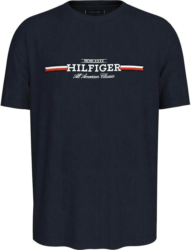 تی شرت مردانه تامی هیلفیگر طرح راه راه سینه