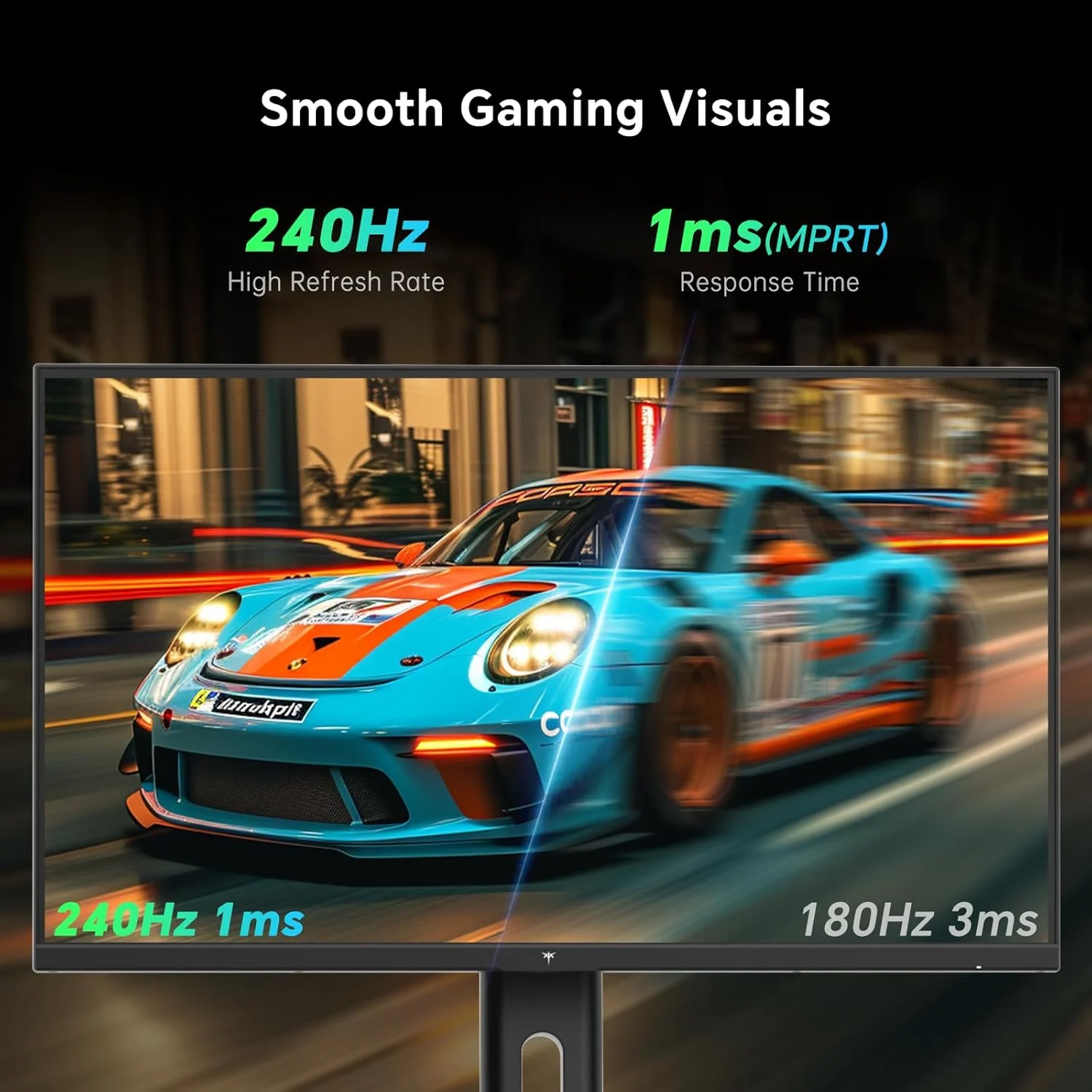 مانیتور گیمینگ 27 اینچی KTC با نرخ نوسازی 240 هرتز، مانیتور کامپیوتر FHD 1080p Fast IPS با Adaptive Sync، HDR، قابلیت تنظیم ارتفاع، چرخش و شیب، قابلیت نصب Vesa، HDMI/DP/USB، مدل H27F7