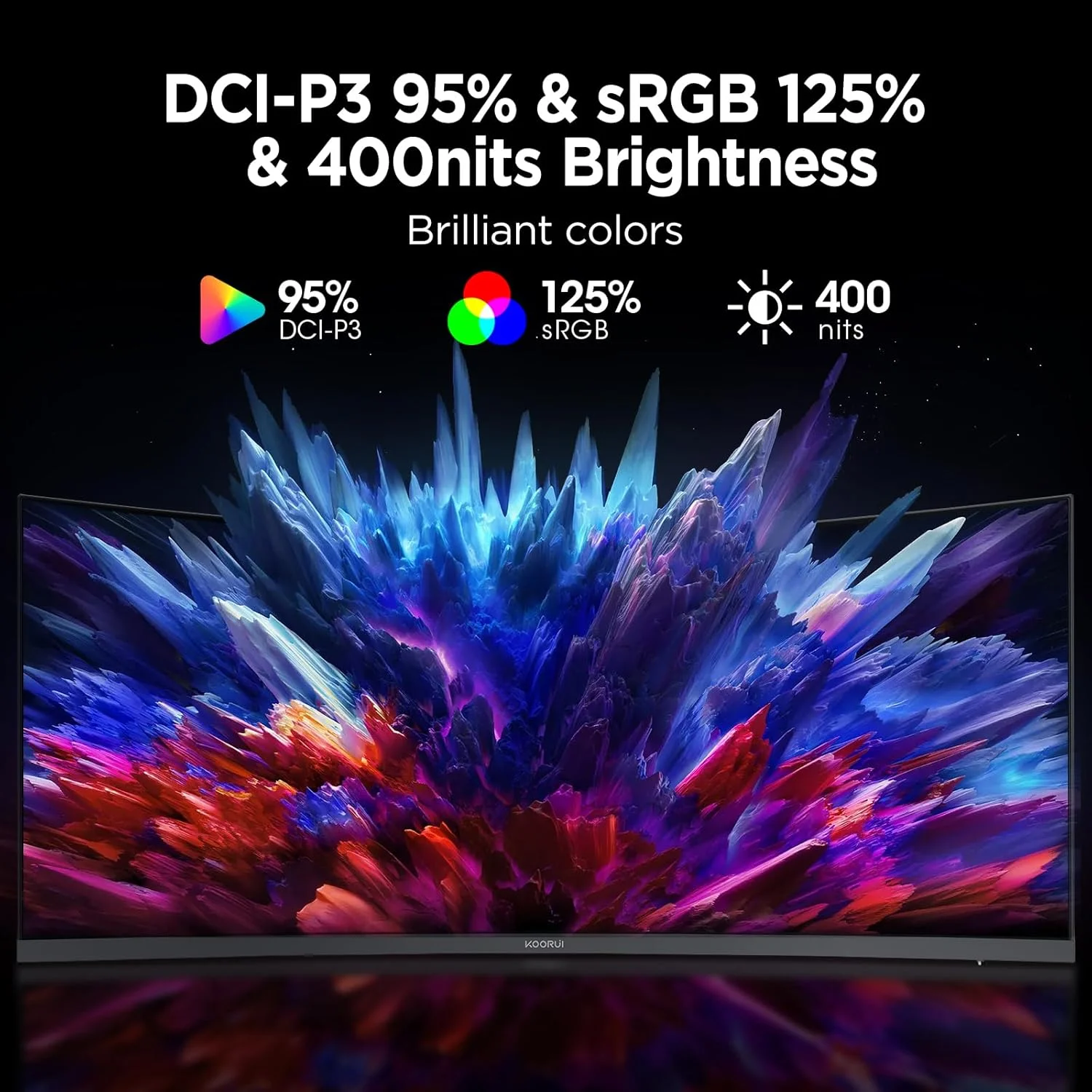 مانیتور گیمینگ فوق عریض خمیده ۳۴ اینچی KOORUI WQHD با رزولوشن 3440×1440، نرخ تازهسازی 165 هرتز، انحنای 1000R، PIP/PBP، زمان پاسخگویی 1 میلیثانیه (MPRT)، HDR400، پوشش 95% DCI-P3، FreeSync Premium، دارای 1 درگاه DP 1.4 و 2 درگاه HDMI 2.0، قابلیت تنظیم ارتفاع و چرخش، مدل 34E6UC مانیتور گیمینگ فوق عریض خمیده ۳۴ اینچی KOORUI WQHD با رزولوشن 3440×1440، نرخ تازهسازی 165 هرتز، انحنای 1000R، PIP/PBP، زمان پاسخگویی 1 میلیثانیه (MPRT)، HDR400، پوشش 95% DCI-P3، FreeSync Premium، دارای 1 درگاه DP 1.4 و 2 درگاه HDMI 2.0، قابلیت تنظیم ارتفاع و چرخش، مدل 34E6UC