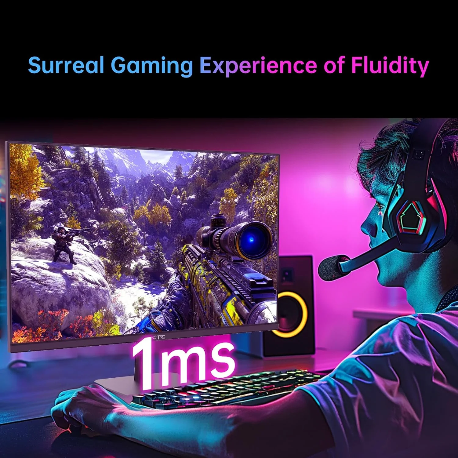 مانیتور گیمینگ 24 اینچ KTC، نرخ نوسازی 190 هرتز/180 هرتز، صفحه نمایش HDR 400 Fast IPS، مانیتور FHD 1080P، پوشش 133% sRGB، AdaptiveSync، زمان پاسخگویی 1 میلی ثانیه، HDMI *2 و DP*1، قابلیت تنظیم شیب، محافظت از چشم، مدل H24F8 مانیتور گیمینگ 24 اینچ KTC، نرخ نوسازی 190 هرتز/180 هرتز، صفحه نمایش HDR 400 Fast IPS، مانیتور FHD 1080P، پوشش 133% sRGB، AdaptiveSync، زمان پاسخگویی 1 میلی ثانیه، HDMI *2 و DP*1، قابلیت تنظیم شیب، محافظت از چشم، مدل H24F8