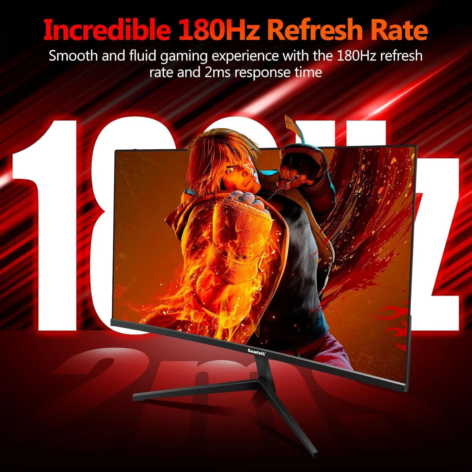 مانیتور گیمینگ خمیده 24 اینچ Gawfolk، صفحه نمایش کامپیوتر FHD 180 هرتز، پنل VA با پوشش 99% sRGB و زمان پاسخگویی 1 میلیثانیه (GTG)، قابلیت نصب VESA برای گیمرهای ورزشهای الکترونیکی مانیتور گیمینگ خمیده 24 اینچ Gawfolk، صفحه نمایش کامپیوتر FHD 180 هرتز، پنل VA با پوشش 99% sRGB و زمان پاسخگویی 1 میلیثانیه (GTG)، قابلیت نصب VESA برای گیمرهای ورزشهای الکترونیکی