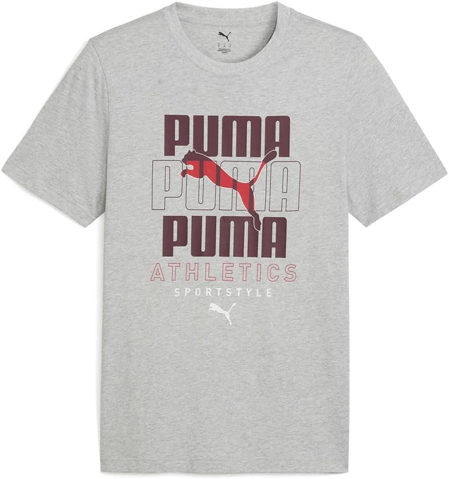 تی شرت مردانه پوما طرح گرافیکی، خاکستری روشن