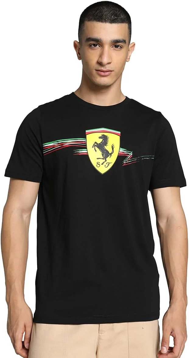 تی شرت مردانه پوما فراری ریس با سپر بزرگ کلاسیک (بسته 1 عددی)