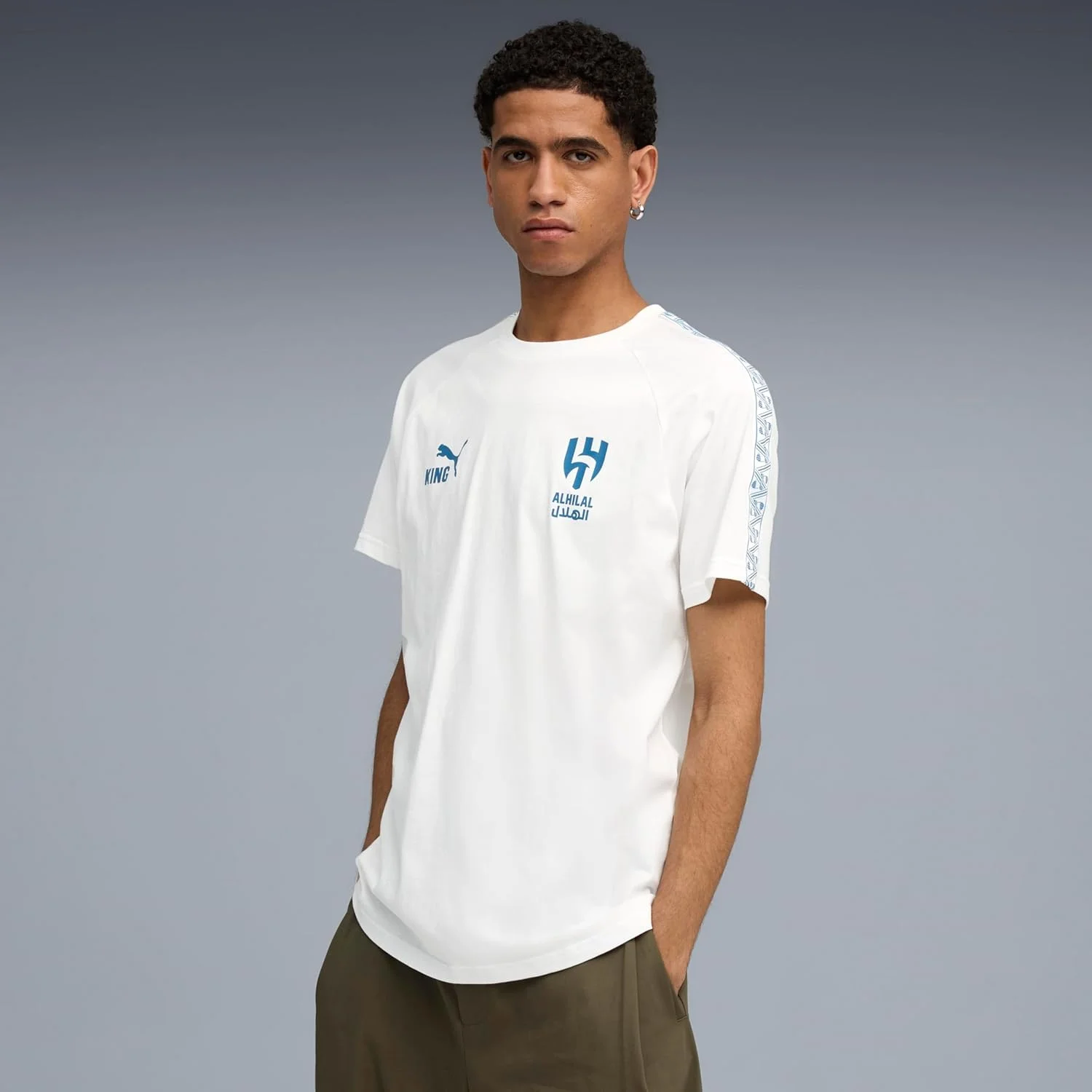 تی شرت مردانه پوما مدل AHSFC KING، سفید-آبی تی شرت مردانه پوما مدل AHSFC KING، سفید-آبی