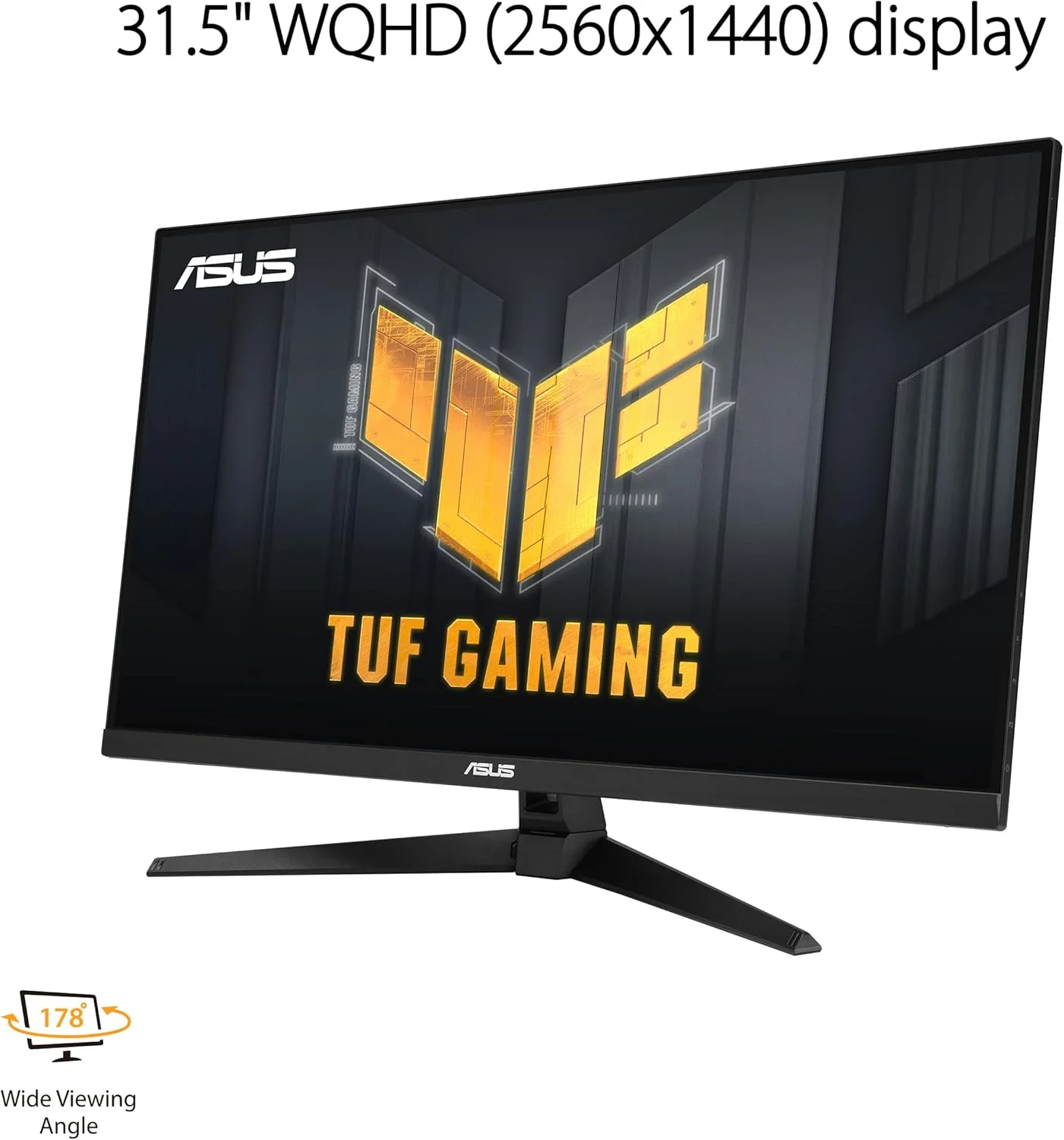 مانیتور گیمینگ ایسوس TUF Gaming VG32AQA1A – سایز 31.5 اینچ WQHD (2560 x 1440)، اورکلاک تا 170 هرتز (بالاتر از 144 هرتز)، Extreme Low Motion Blur™، Freesync Premium™، 1 میلی‌ثانیه (MPRT)، Shadow Boost، HDR، DisplayWidget Lite