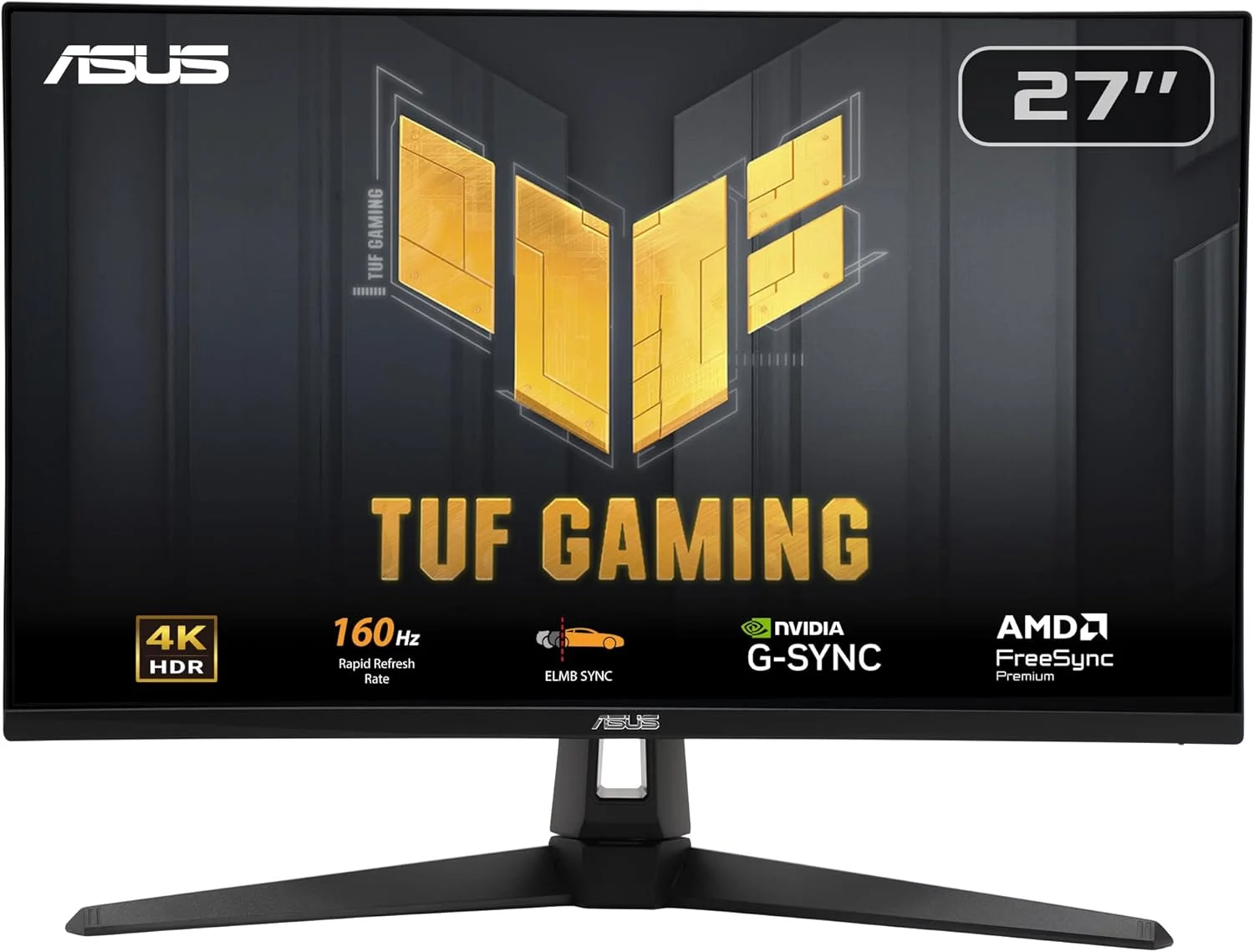 مانیتور گیمینگ ایسوس TUF Gaming VG27UQ1A – ۲۷ اینچ 4K، HDR، ۱۶۰ هرتز، ELMB Sync، زمان پاسخ‌دهی ۱ میلی‌ثانیه، ۹۵٪ DCI-P3، DisplayWidget Center، AMD FreeSync™ Premium، سازگار با NVIDIA® G-SYNC®