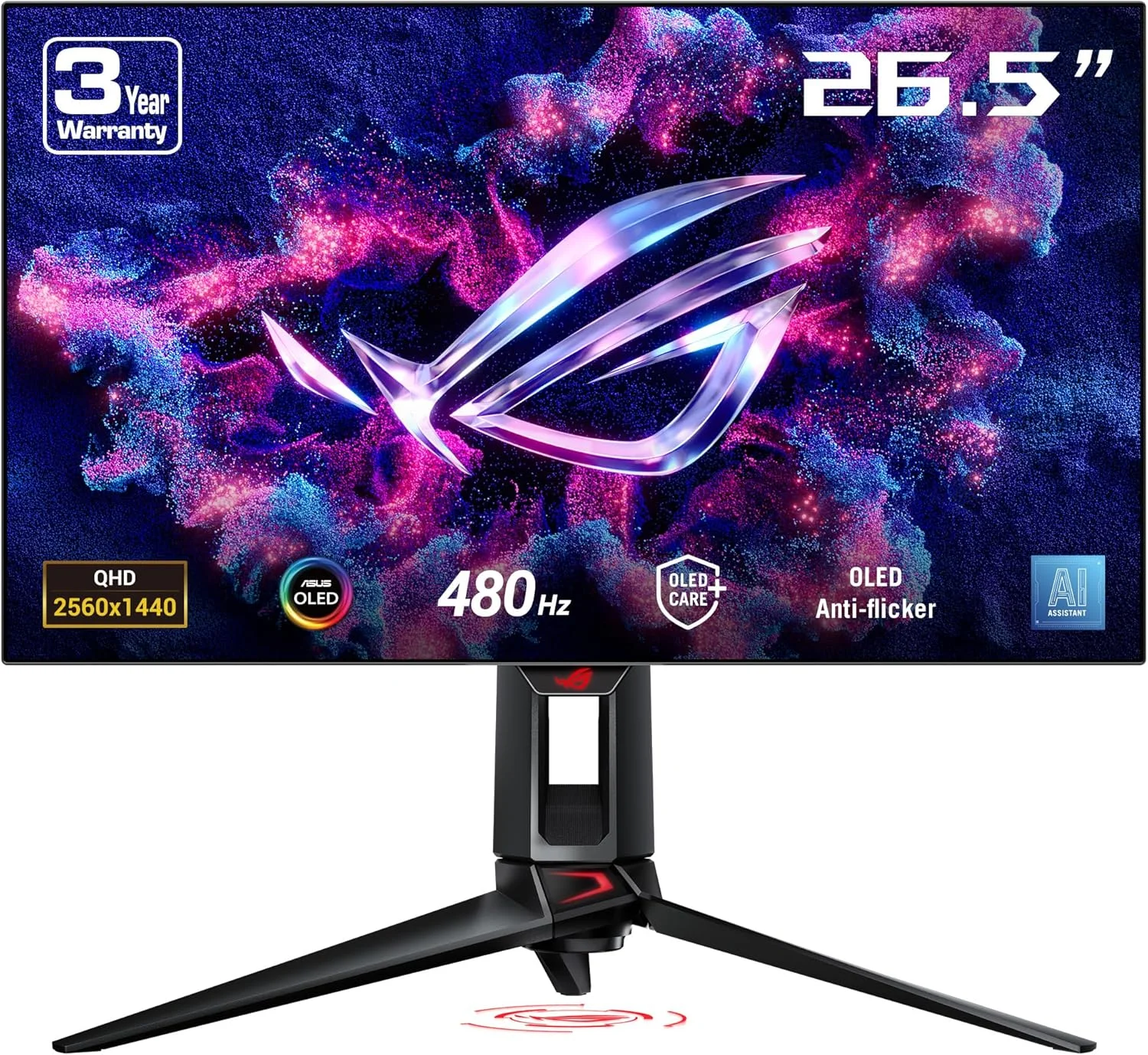 مانیتور گیمینگ ASUS ROG Swift OLED PG27AQDP ― WOLED ۲۷ اینچی، ۴۸۰ هرتز، ۰.۰۳ میلیثانیه، سازگار با G-SYNC®، هیت سینک سفارشی، ASUS OLED Care+، دستیار هوش مصنوعی، روشنایی یکنواخت، ۹۹% DCI-P3 و DisplayWidget Center مانیتور گیمینگ ASUS ROG Swift OLED PG27AQDP ― WOLED ۲۷ اینچی، ۴۸۰ هرتز، ۰.۰۳ میلیثانیه، سازگار با G-SYNC®، هیت سینک سفارشی، ASUS OLED Care+، دستیار هوش مصنوعی، روشنایی یکنواخت، ۹۹% DCI-P3 و DisplayWidget Center