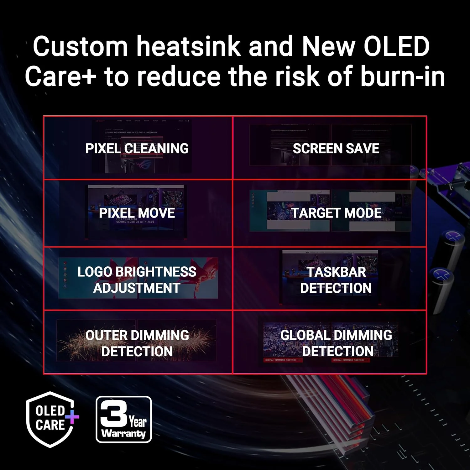 مانیتور گیمینگ ASUS ROG Swift OLED PG27AQDP ― WOLED ۲۷ اینچی، ۴۸۰ هرتز، ۰.۰۳ میلیثانیه، سازگار با G-SYNC®، هیت سینک سفارشی، ASUS OLED Care+، دستیار هوش مصنوعی، روشنایی یکنواخت، ۹۹% DCI-P3 و DisplayWidget Center مانیتور گیمینگ ASUS ROG Swift OLED PG27AQDP ― WOLED ۲۷ اینچی، ۴۸۰ هرتز، ۰.۰۳ میلیثانیه، سازگار با G-SYNC®، هیت سینک سفارشی، ASUS OLED Care+، دستیار هوش مصنوعی، روشنایی یکنواخت، ۹۹% DCI-P3 و DisplayWidget Center