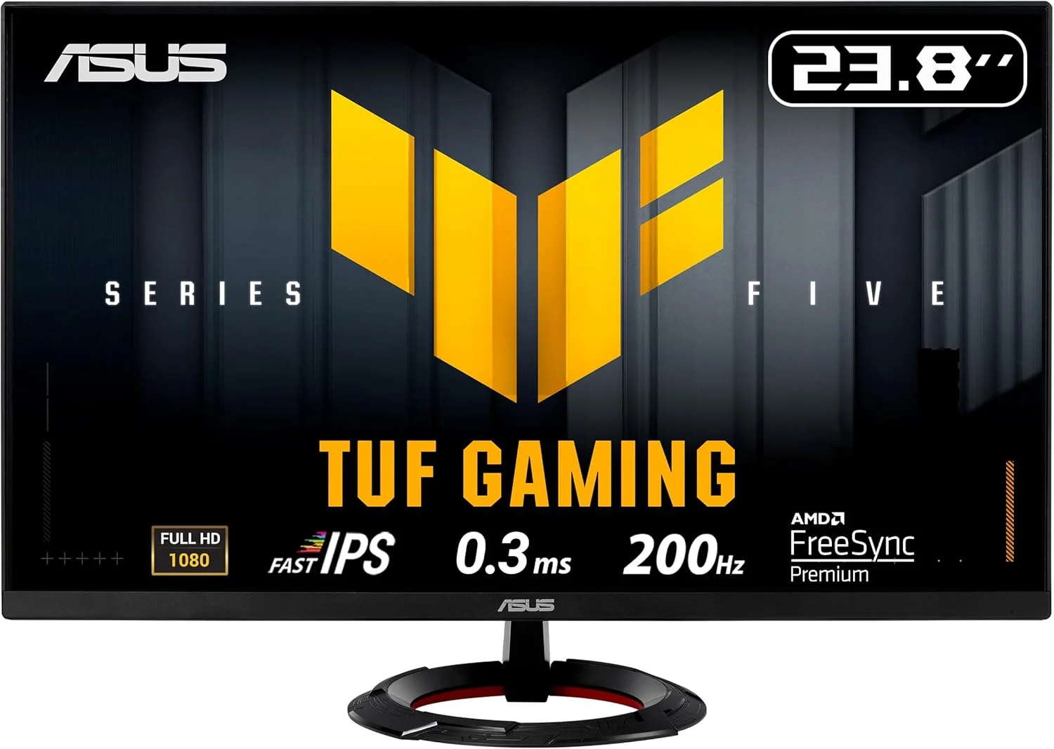 مانیتور گیمینگ 23.8 اینچی ایسوس سری TUF Gaming مدل VG249Q5R: فول اچ دی (1920x1080)، 200 هرتز، پنل IPS سریع، ELMB، زمان پاسخگویی 0.3 میلی‌ثانیه GTG (حداقل)، بلندگوی استریو، DisplayWidget Center، AI Visual - مشکی