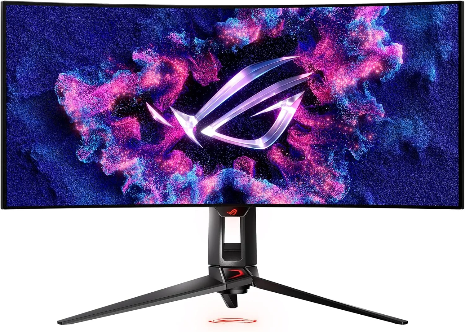 مانیتور گیمینگ ASUS ROG Swift OLED PG34WCDM - پنل خمیده 34 اینچ (33.9 اینچ قابل مشاهده، 3440x1440) 800R، نرخ نوسازی 240 هرتز، زمان پاسخگویی 0.03 میلی‌ثانیه (GTG)، سازگار با G-SYNC، دارای هیت سینک سفارشی، روشنایی یکنواخت، Smart KVM، پورت Type-C با توان 90 وات
