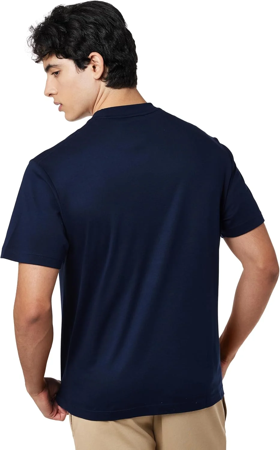 تی شرت یقه اسکی مردانه لاکست (بسته 1 عددی)