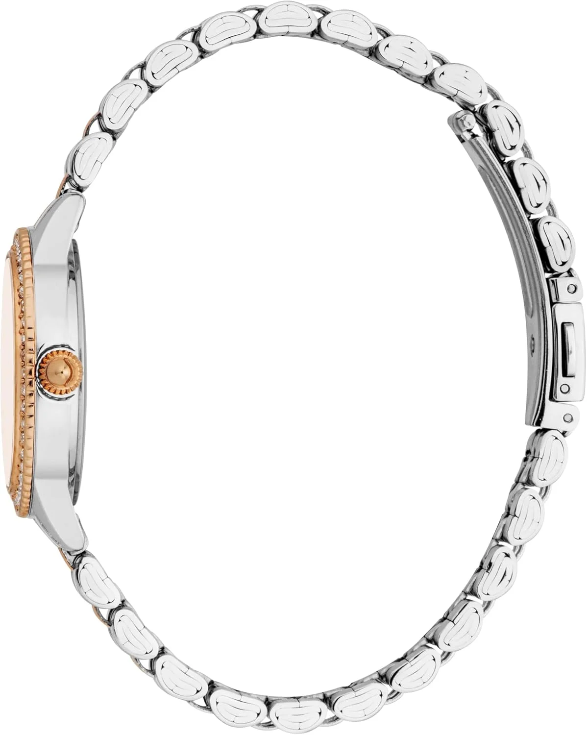 ساعت مچی عقربه ای زنانه جاست کاوالی مدل JC1L316M0105، بند استیل، دورنگ نقره ای و رزگلد، دستبندی