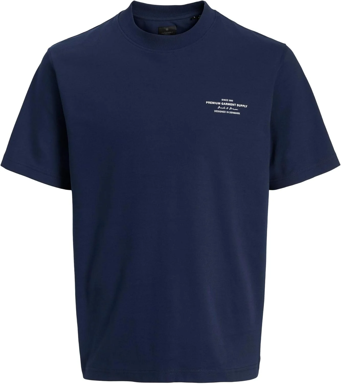 تی شرت یقه گرد آستین کوتاه مردانه جک اند جونز مدل Jprblachad Branding Ss Crew Neck Tee Sn