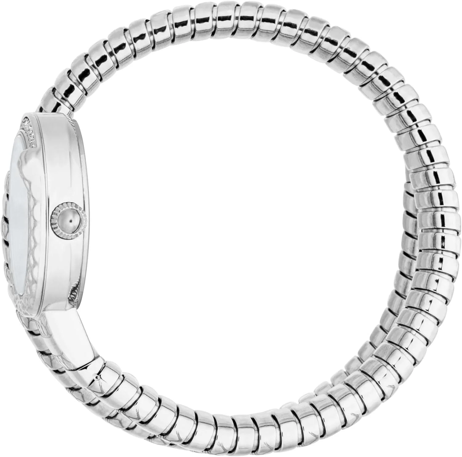 ساعت مچی آنالوگ زنانه جاست کاوالی مدل Signature Snake Cerchio با طرح مار، قاب گرد، قطر 23 میلی‌متر، نقره‌ای خاکستری