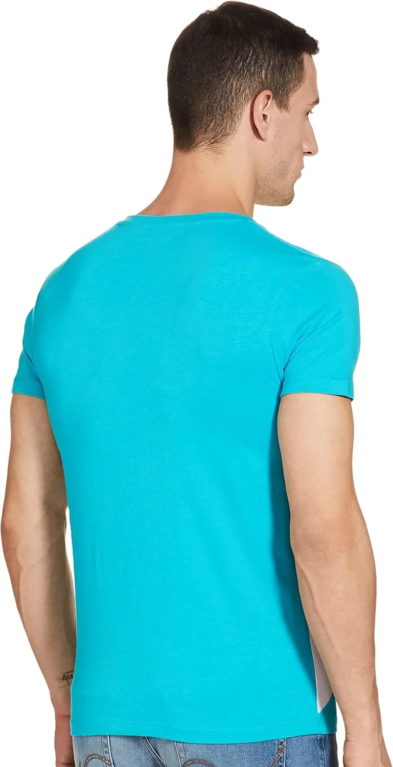 تی شرت مردانه اسلیم جک اند جونز (250345002_آبی طاووسی مدیوم)