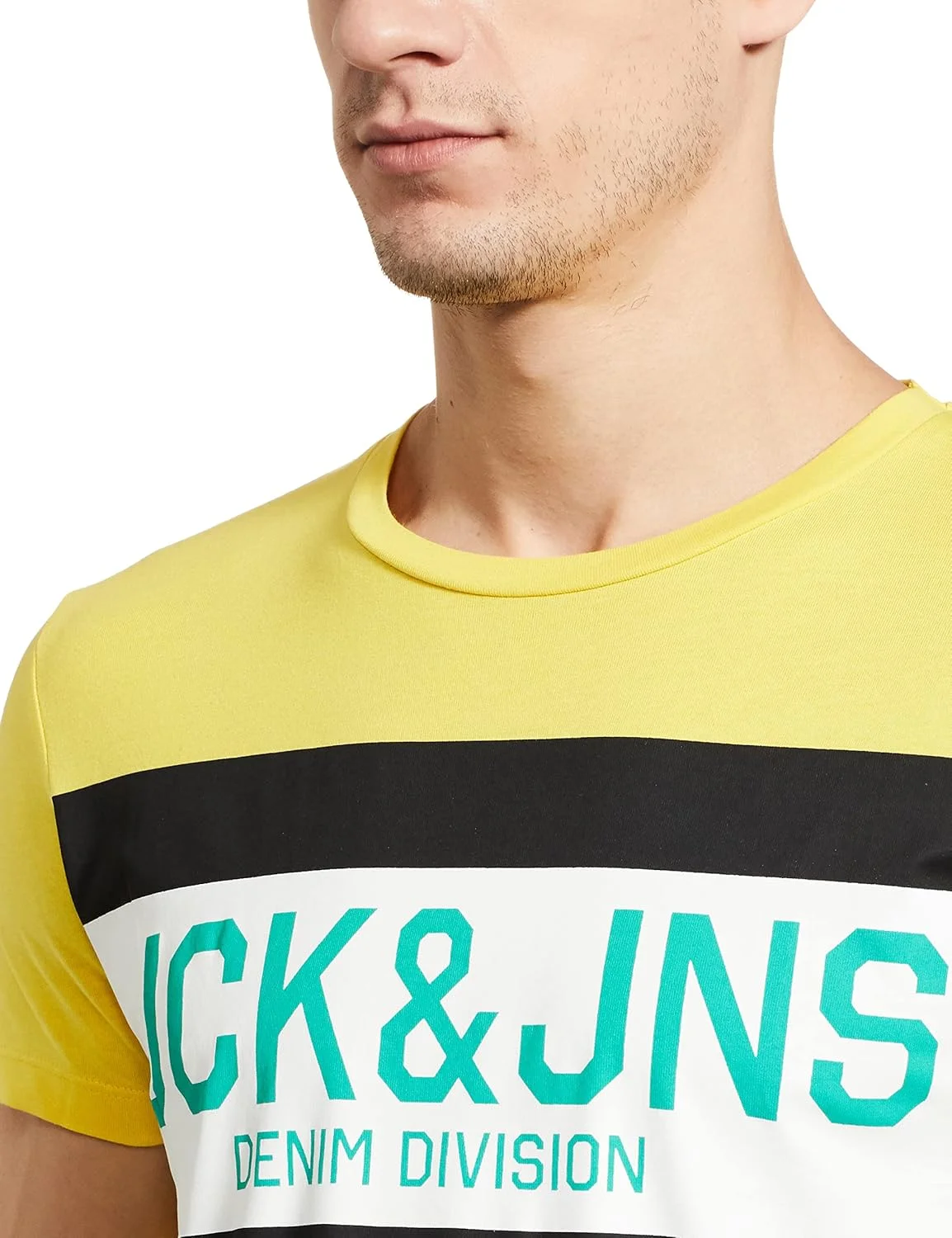 تی شرت اسلیم مردانه جک اند جونز (250288401_Maize Medium)