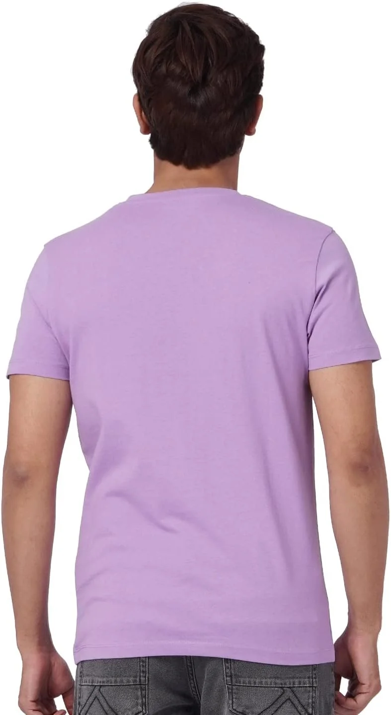 تی شرت مردانه جک اند جونز با طرح چاپی و برش اسلیم فیت