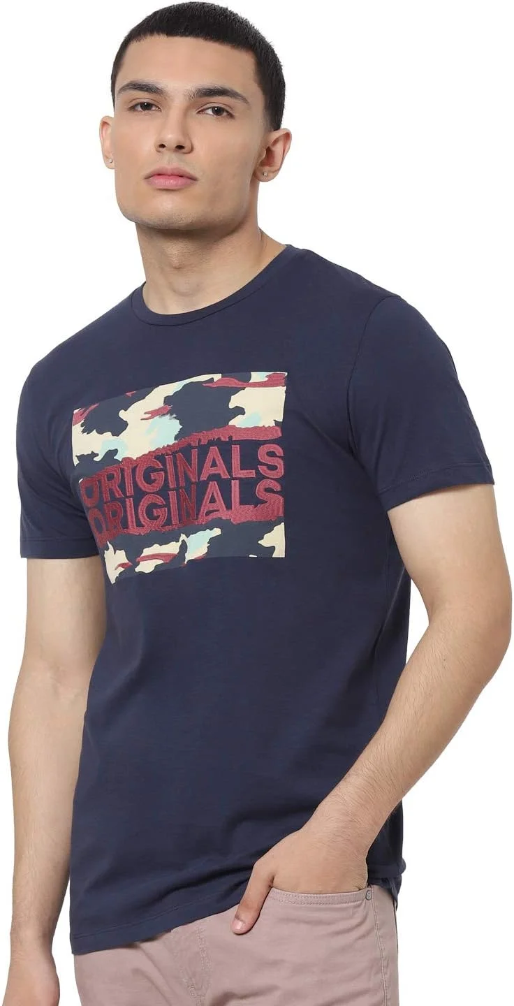 تی شرت مردانه جک اند جونز مدل Regular (233726502_Navy Blazer S)