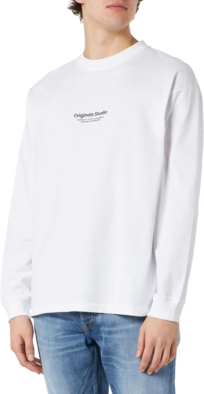 تی شرت آستین بلند مردانه جک اند جونز مدل Jorvesterbro یقه گرد