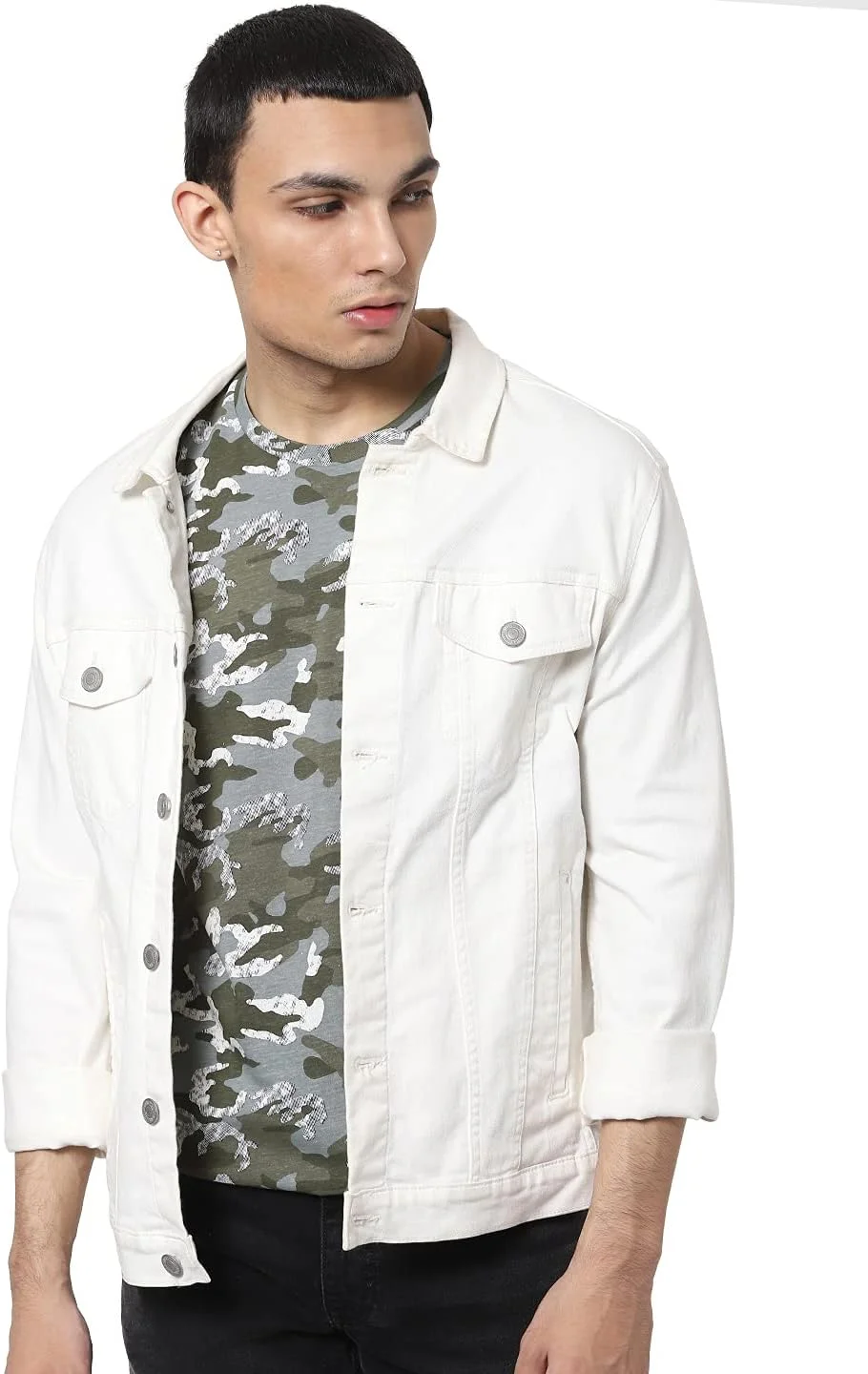 تی شرت آستین کوتاه مردانه جک اند جونز مدل 159414602 - رنگ سبز گیاهی، سایز اسمال، 40