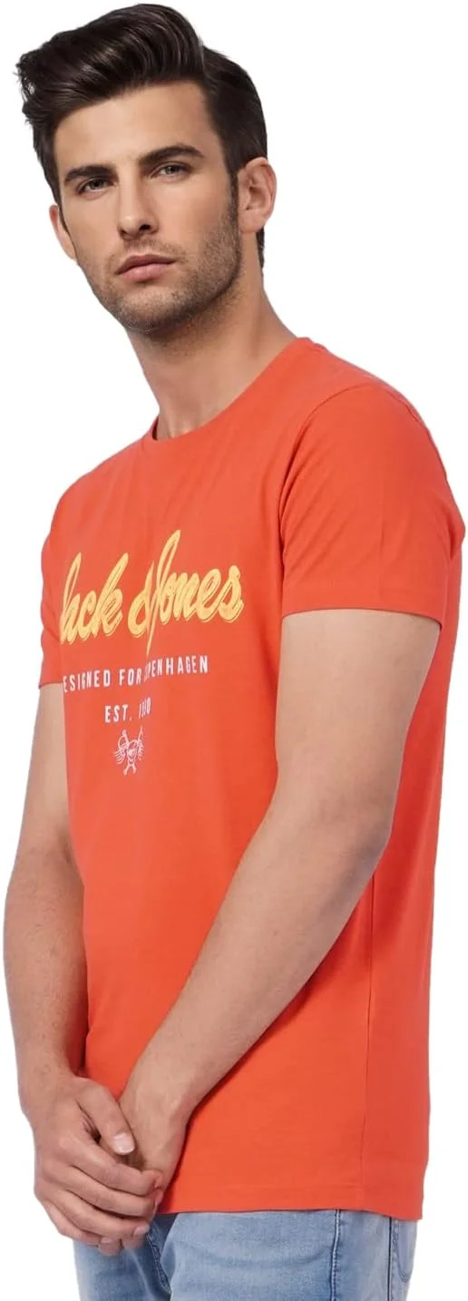 تی شرت مردانه اسلیم فیت طرح دار جک اند جونز