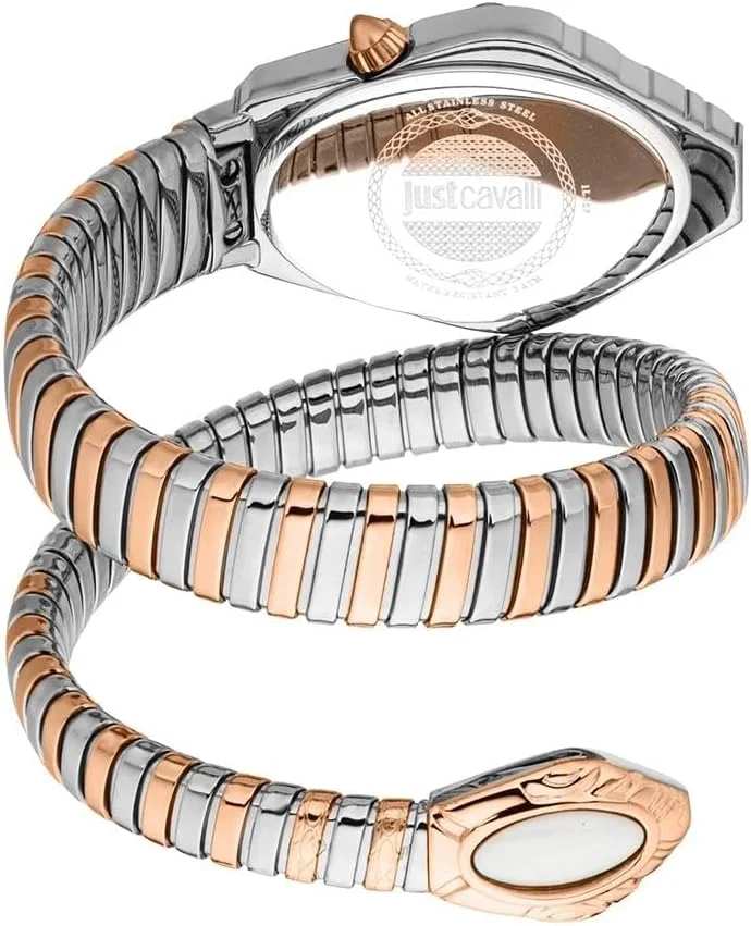 ساعت مچی عقربه ای زنانه جاست کاوالی با بند استیل مدل JC1L357M0065