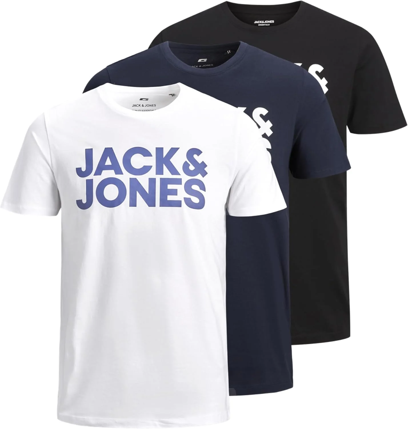 تی شرت مردانه جک اند جونز مدل Jjecorp Logo Tee Ss O-neck 3pk Mp Noos