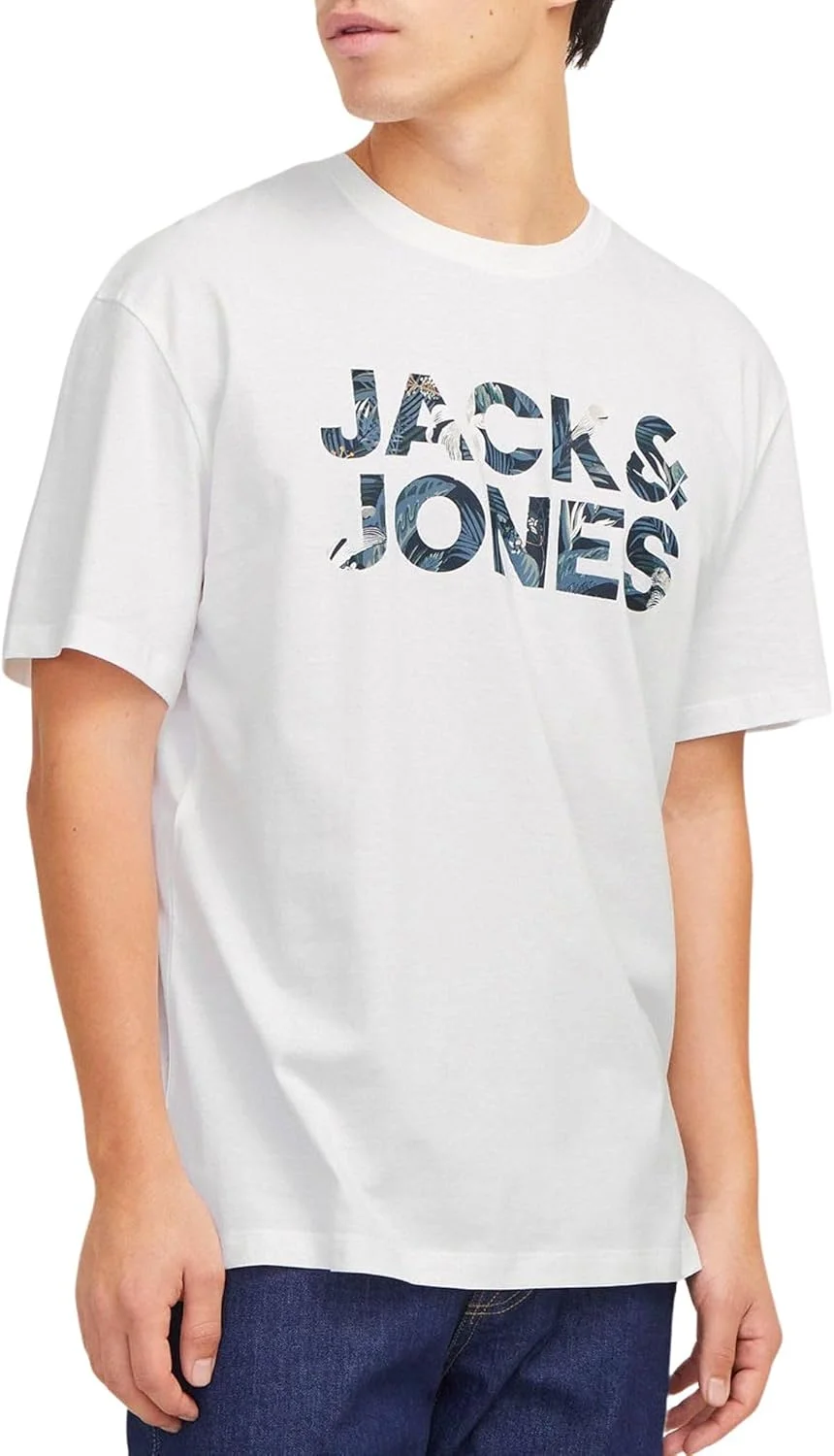 تی شرت مردانه جک اند جونز مدل JJEBRYAN CORP LOGO TEE SS O-NECK NOOS (تک بسته)