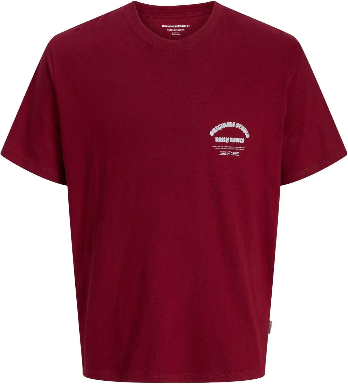 تی شرت یقه گرد آستین کوتاه مردانه جک اند جونز مدل Jormeadows Typo (تک عددی)