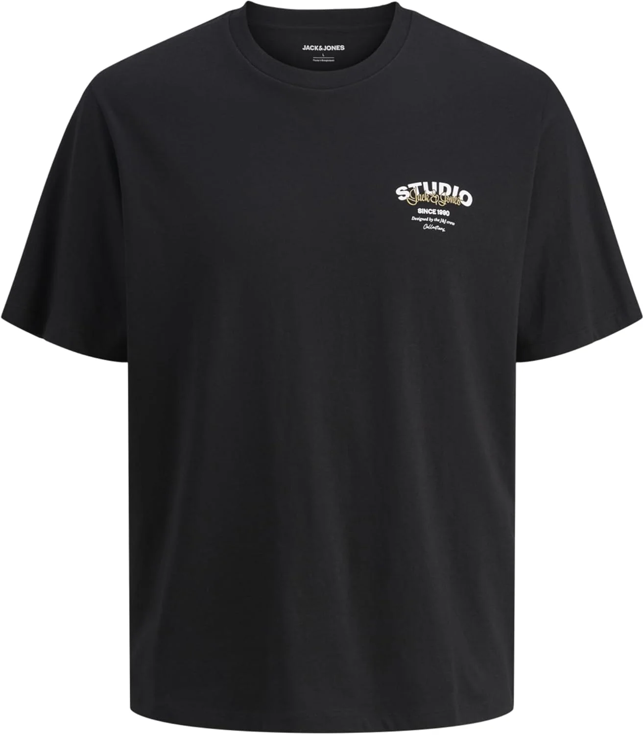 تی شرت آستین کوتاه یقه گرد مردانه جک اند جونز (تک عددی)