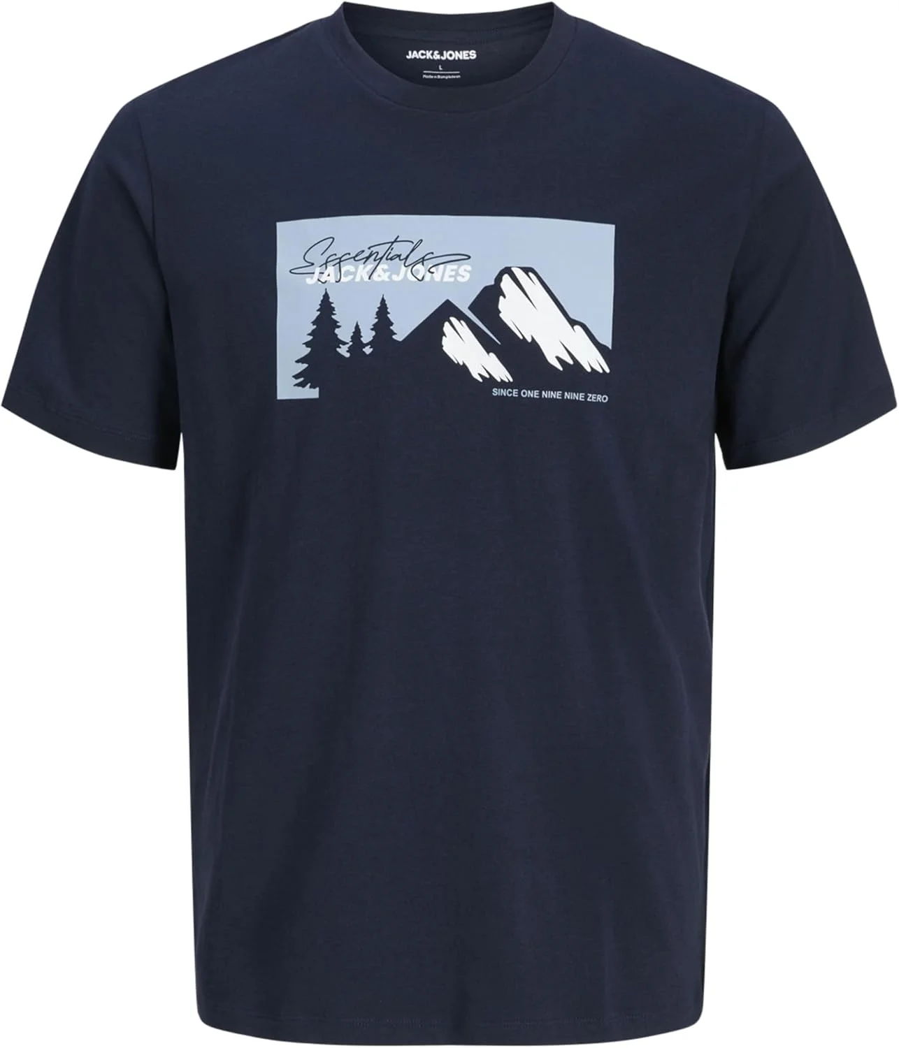 تی شرت آستین کوتاه یقه گرد مردانه جک اند جونز مدل Jjsun (تک عددی)