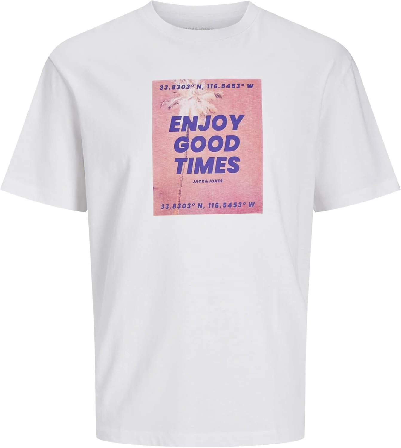 تی شرت یقه گرد مردانه جک اند جونز مدل Jjporto (بسته 1 عددی)