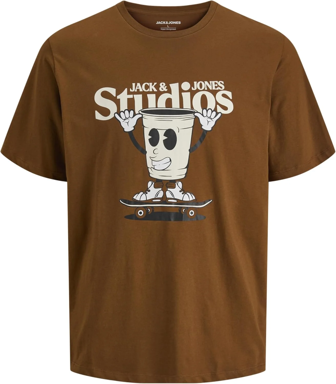 تی‌شرت یقه گرد آستین کوتاه مردانه جک اند جونز مدل Jjmasao (تک عددی)