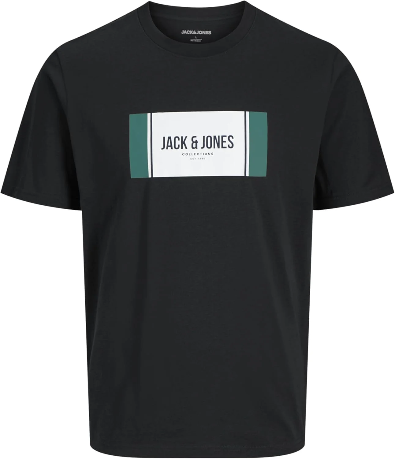 تی شرت آستین کوتاه یقه گرد مردانه جک اند جونز مدل Jjhayato (تک عددی)