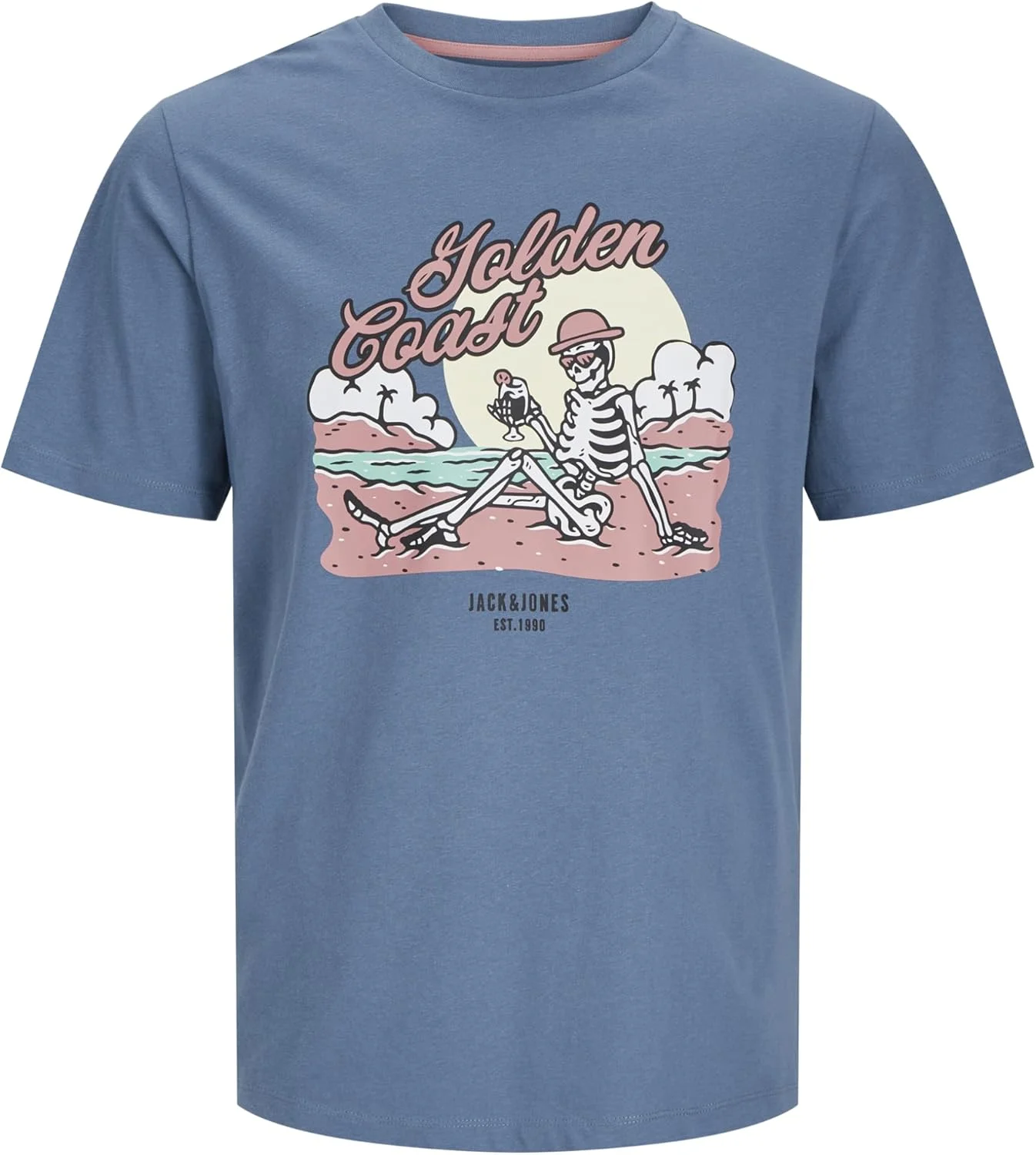 تی شرت یقه گرد مردانه جک اند جونز مدل Jjelijah (تک عددی)